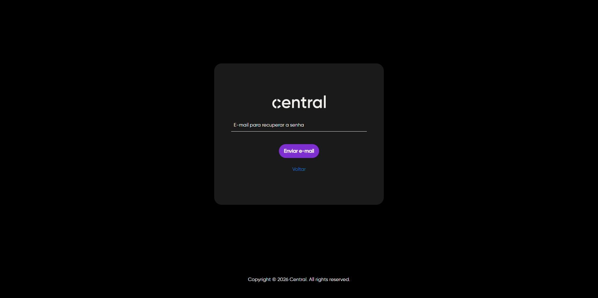 Login - recuperar senha