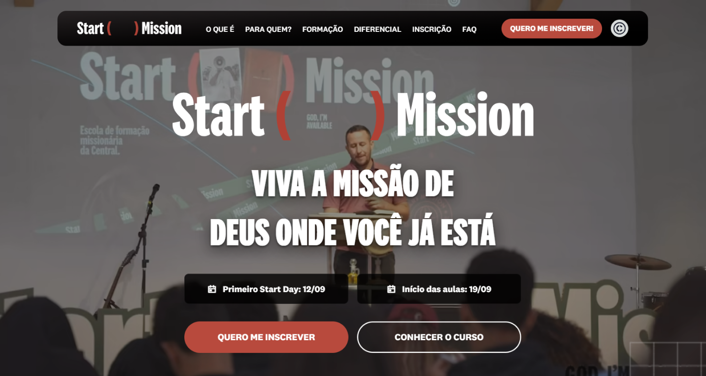 Capa do projeto Start Mission.